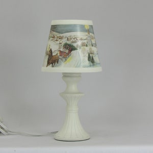 Eggshell Accent Lamp with 6&quot; Christmas Shade