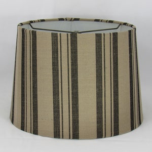 13" Brown with Black Stripe Lamp Shade