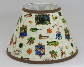 Lake Lodge Wildlife Clip-On Lamp Shade