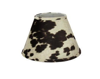 Brown Faux Cowhide Empire Shade