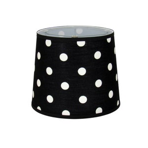 White Polka Dot Print Lamp Shade
