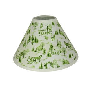 Green Christmas Print Lamp Shade