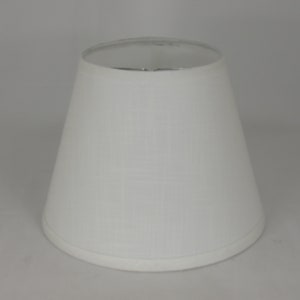 White Textured Linen Clip-on  Lamp Shade