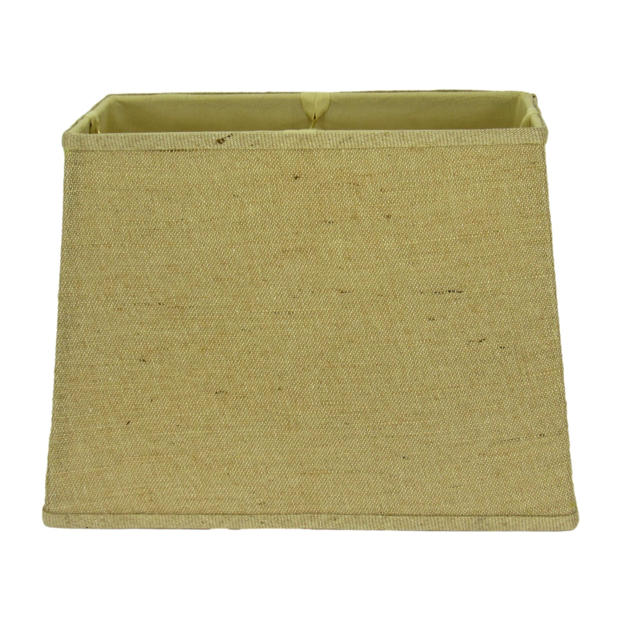Burlap Rectangular Lamp Shade with Fabric Liner – Spider/Washer Fitter