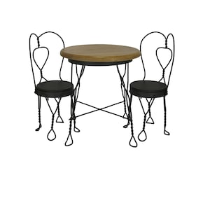 Wooden Top  Doll Table and Chair Set