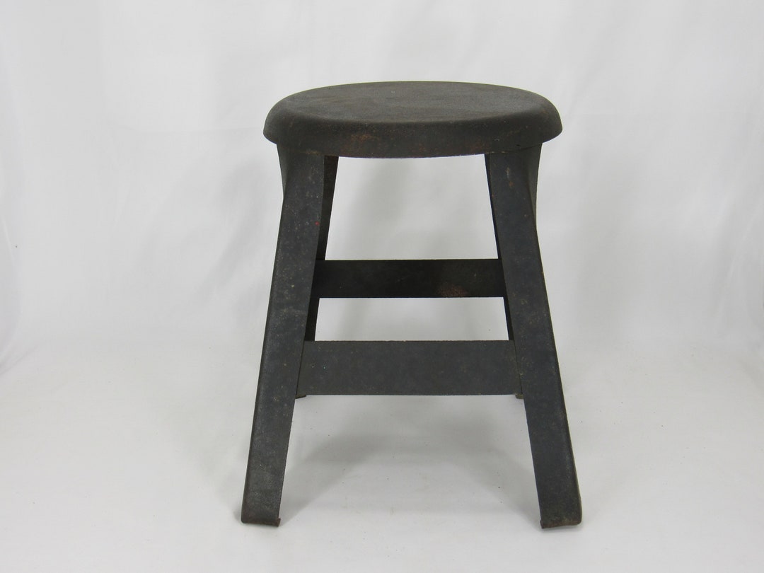 Black Metal Milking Stool - Etsy