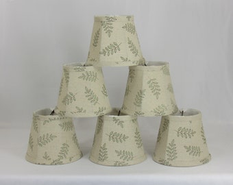 6" Green Leaf Pattern Shade