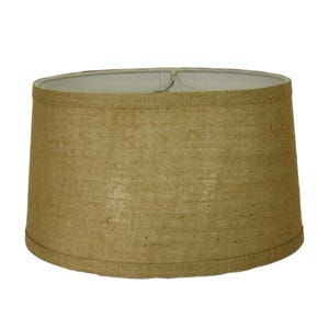 Burlap Oval Lamp Shade – Spider/Washer Fitter