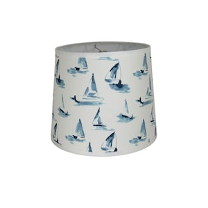 Blue Sailboat Print Lamp Shade