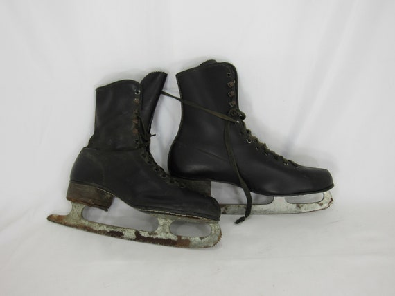 A Pair Black Vintage Ice Skates - image 3