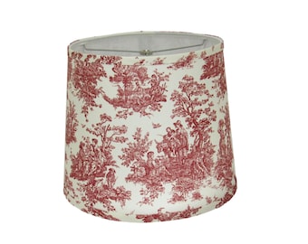 Abat-jour en toile rouge
