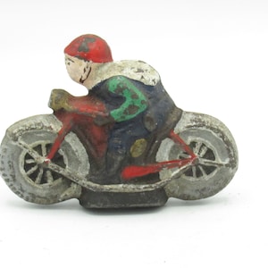 Cast Iron/Lead Motorcycle man Figurine