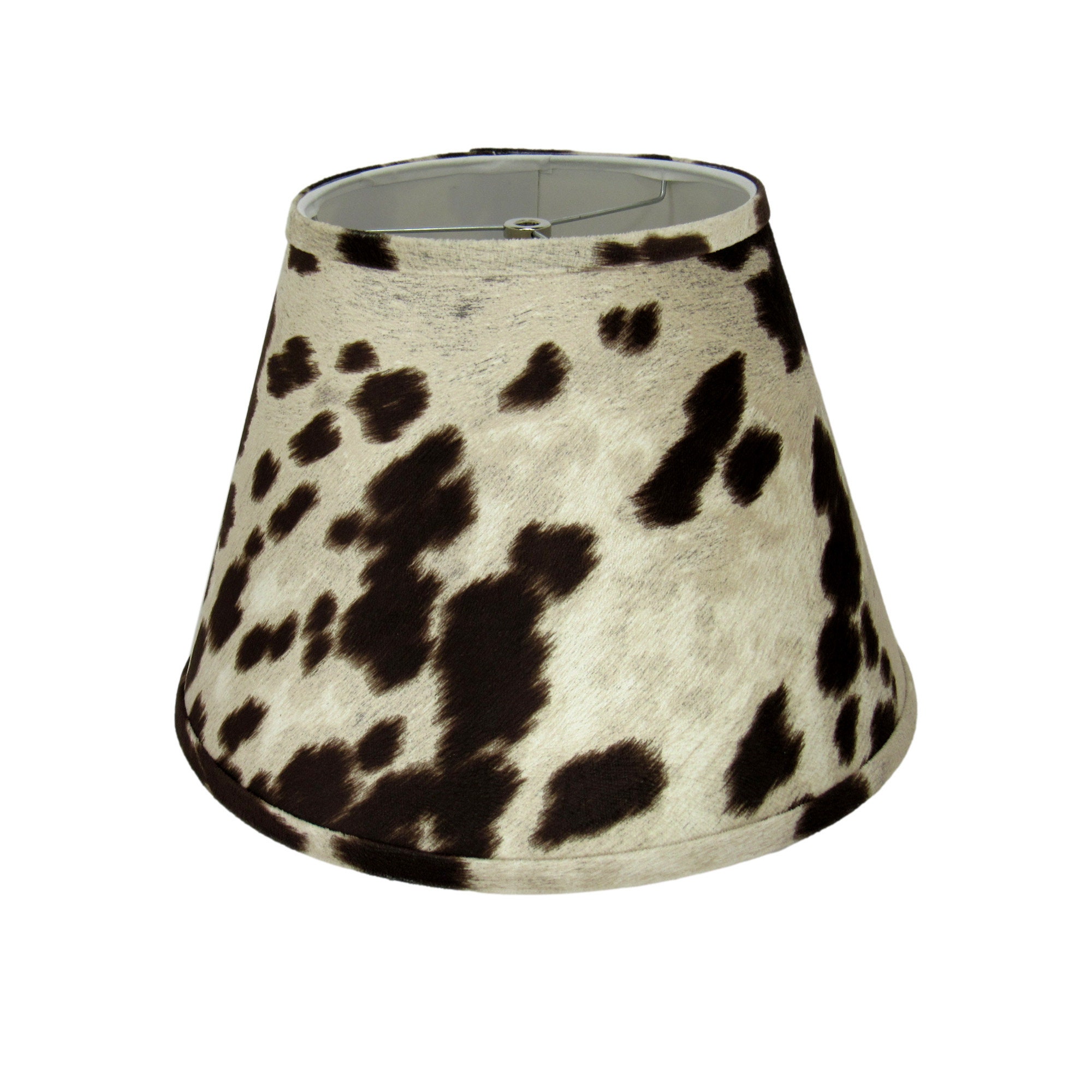 Brown Faux Cowhide Washer Empire Lamp Shade