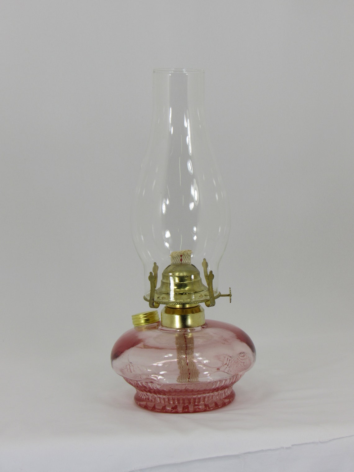 Pink Glass Oil Lamp SALE New LOWER PRICE Etsy