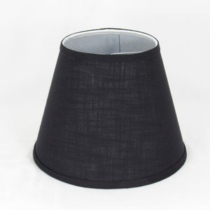 Black Textured Linen Clip-on Lamp Shade