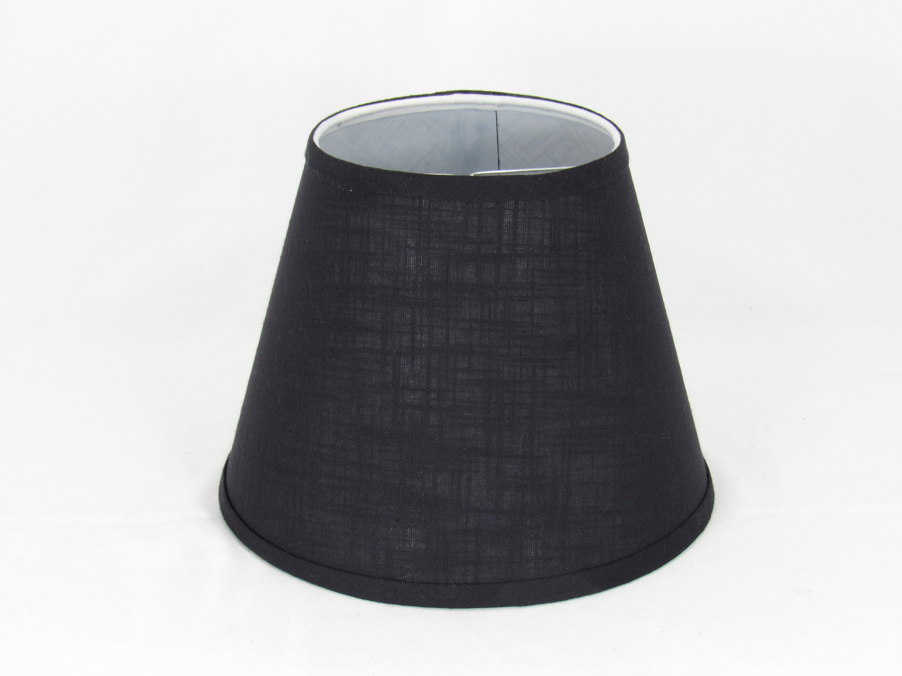 プリーツプリーズLAMPSHADE 黒トップス Black Textured Linen Clip-on Lamp Shade - Etsy