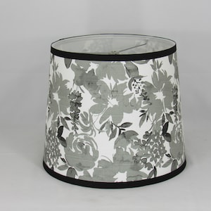 Black Floral Print Lamp Shade
