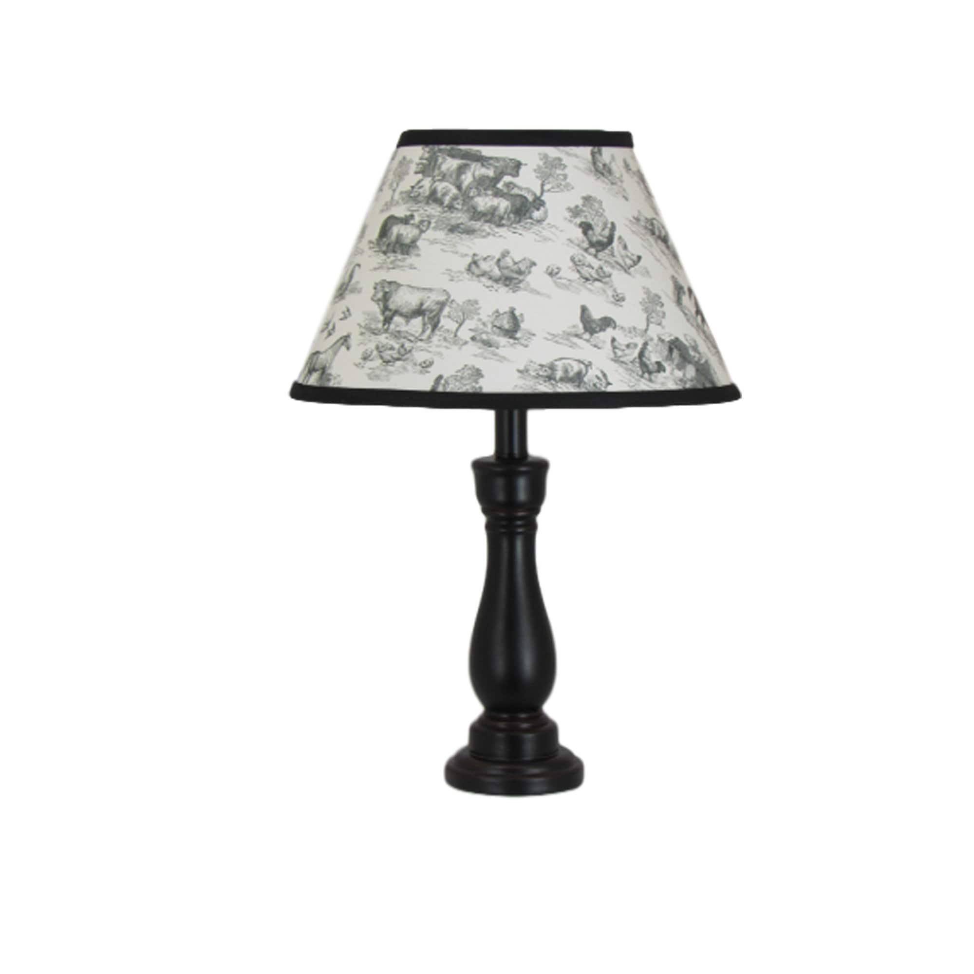 Black Cody Accent Lamp With Farm Animal Shade Etsy Sweden