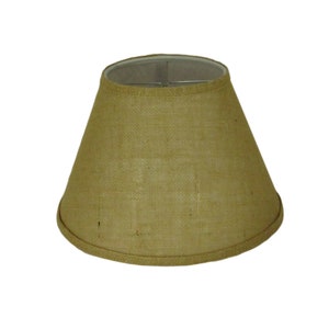 Tan Burlap Clip-On Lamp Shade