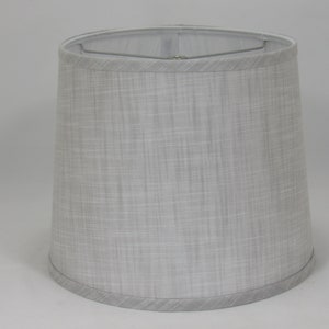 Light Gray Textured Linen Lamp Shade