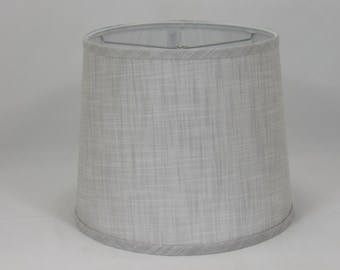 Light Gray Textured Linen Lamp Shade