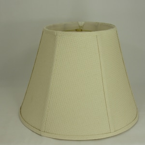 Off White Waffle Pattern Lamp Shade, Softback