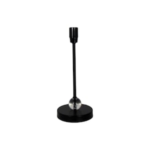 Modern Matte Black Accent Lamp Base – Sleek Minimalist Table Light with Clear Globe Detail
