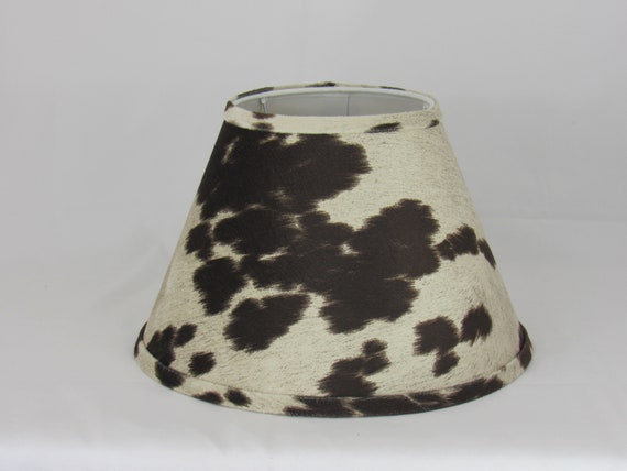 Brown Faux Cowhide Clip-On Shade