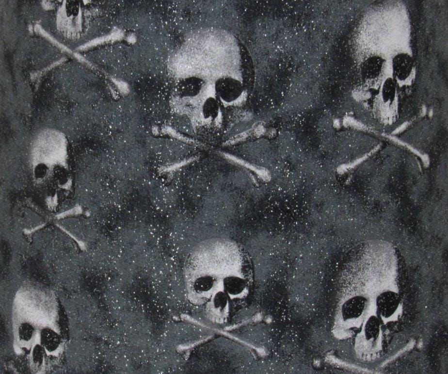 Skull & Crossbones Drum Lamp Shade: Gothic Pirate Decor - Etsy