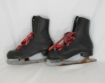 A Pair Black Vintage Ice Skates