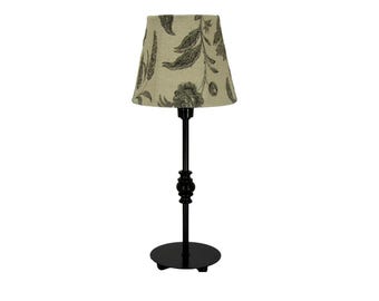 Oil Rubbed Bronze Accent Lamp: Floral Candelabra Clip-on Shade