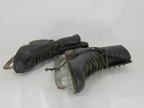 A Pair Black Vintage Ice Skates - image 2