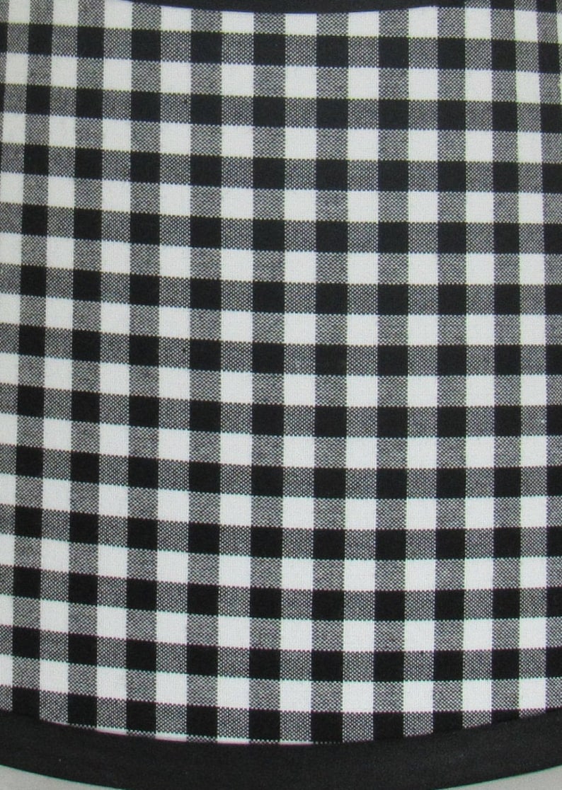 Black and White Check Print Clipon Shade Etsy