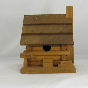 Vintage Log Cabin Bird House