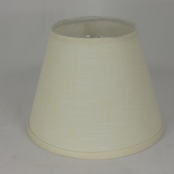 Ivory Textured Linen Clip-on  Lamp Shade