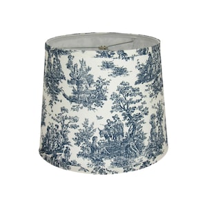 Navy Toile Print Lamp Shade