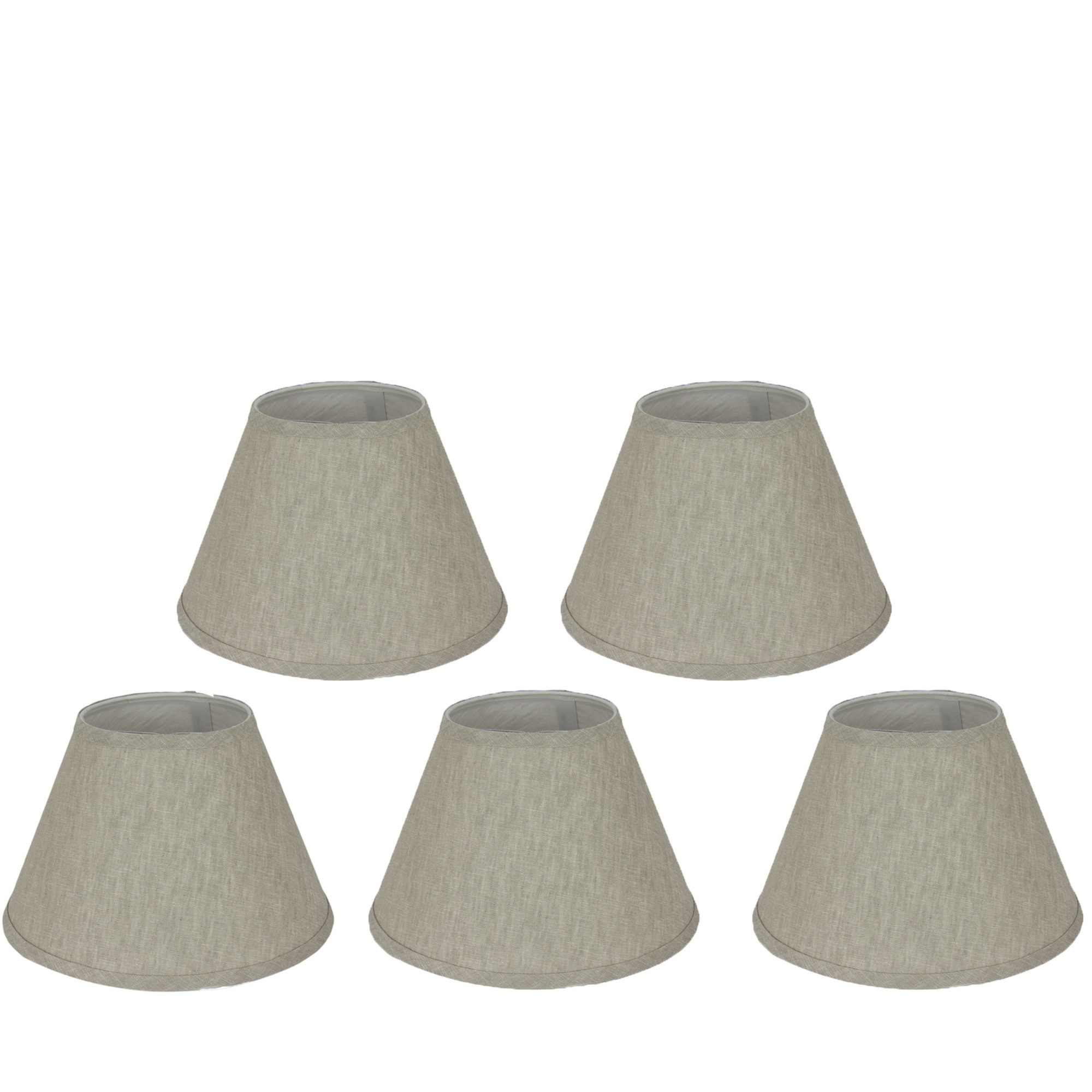 Paralume Piccolo Con Clip Per Lampadina A 6 Luci Per Candelabri Paralume In Tessuto A Barile Per Lampadario Da Tavolo~p180600424