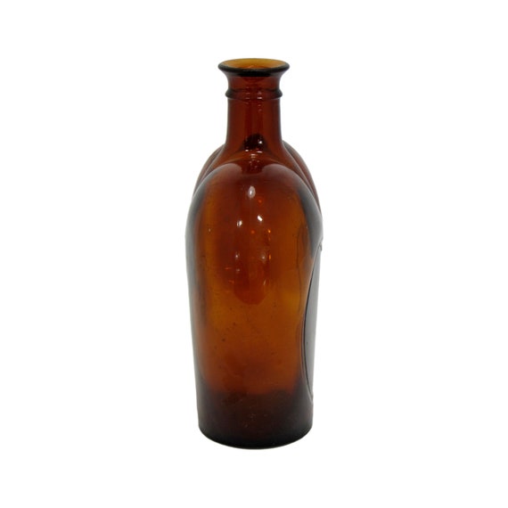 Amber Heart Glass Bottle - Etsy