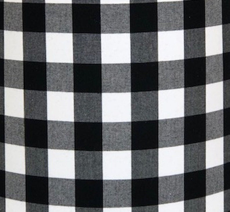 Black and White Buffalo Check Print Shade Etsy