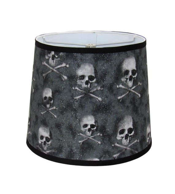 Skull & Crossbones Drum Lamp Shade: Gothic Pirate Decor - Etsy