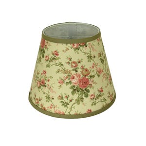 Vintage Rose Floral Clip-On Lamp Shade – Romantic Cottagecore Light Accent