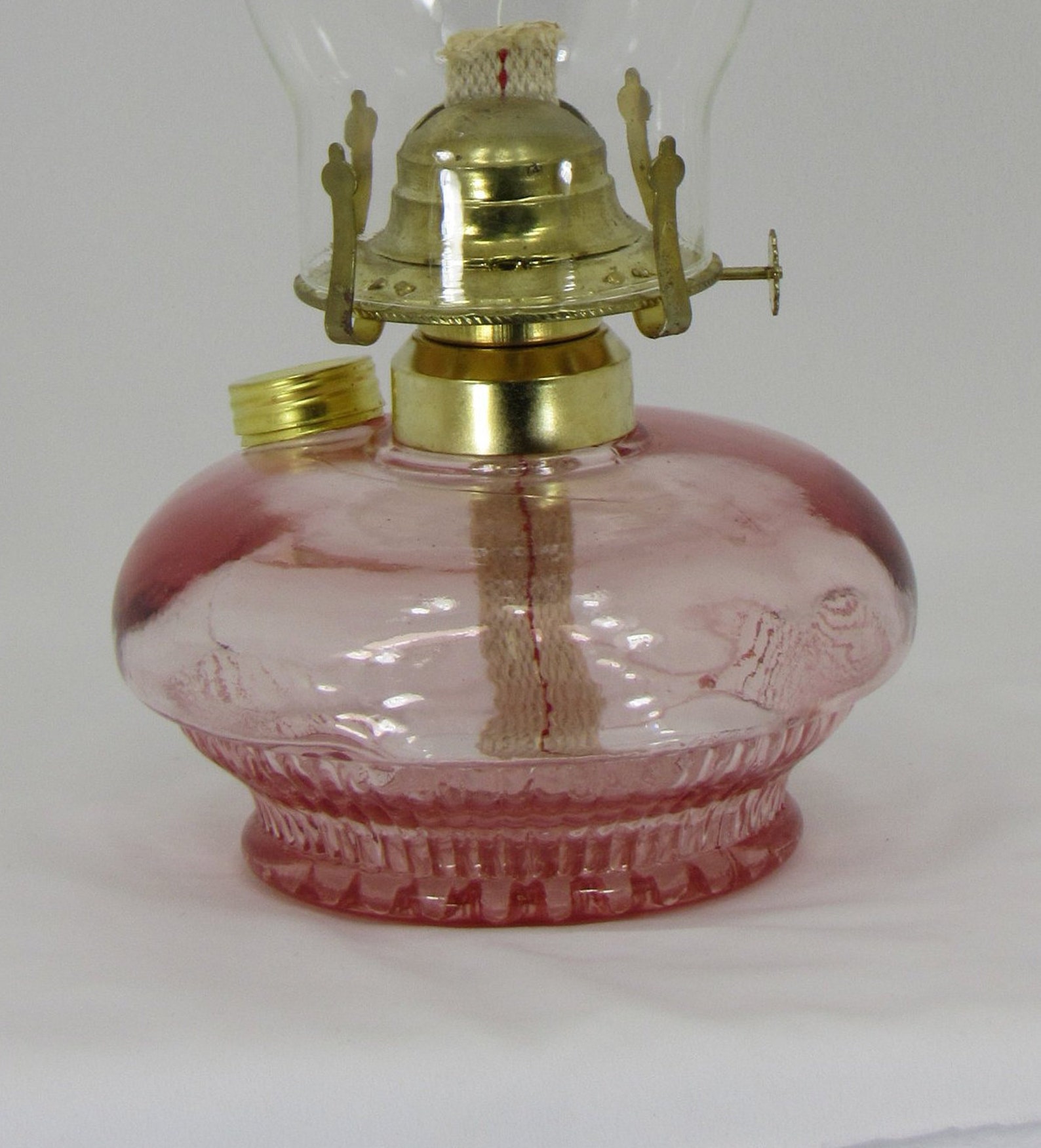 Pink Glass Oil Lamp SALE New LOWER PRICE Etsy