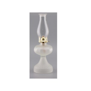 Frosted Oil Lamp with Chimney ***SALE***