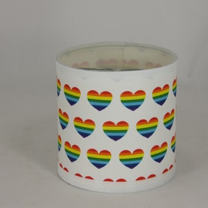 Rainbow Heart Pride lampshade