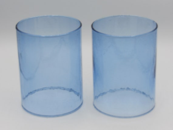 Blaue Kerzenhülsen, 2er Set