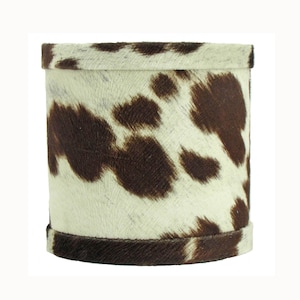 Brown Faux Cowhide Chandelier Shade
