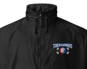 Taekwondo Embroidered  Unisex windbreaker, Packable Jacket