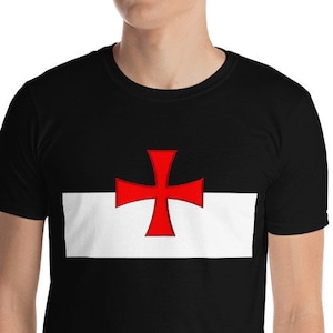 Knight Tamplar T-Shirt, Flag used by the Templars in battle, The Military Order of Christ