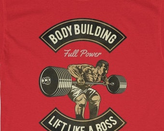 Bodybuilding Boss T Shirt, Heavy Lifter, Pro GYM, Fitness