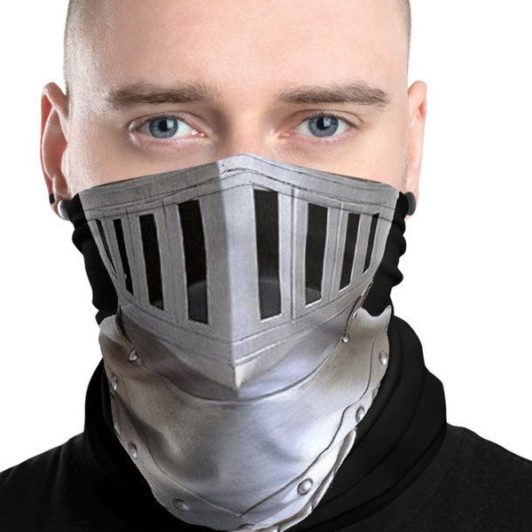 Knight  Face Mask Neck Gaiter, Headwear, Warrior Facemask,